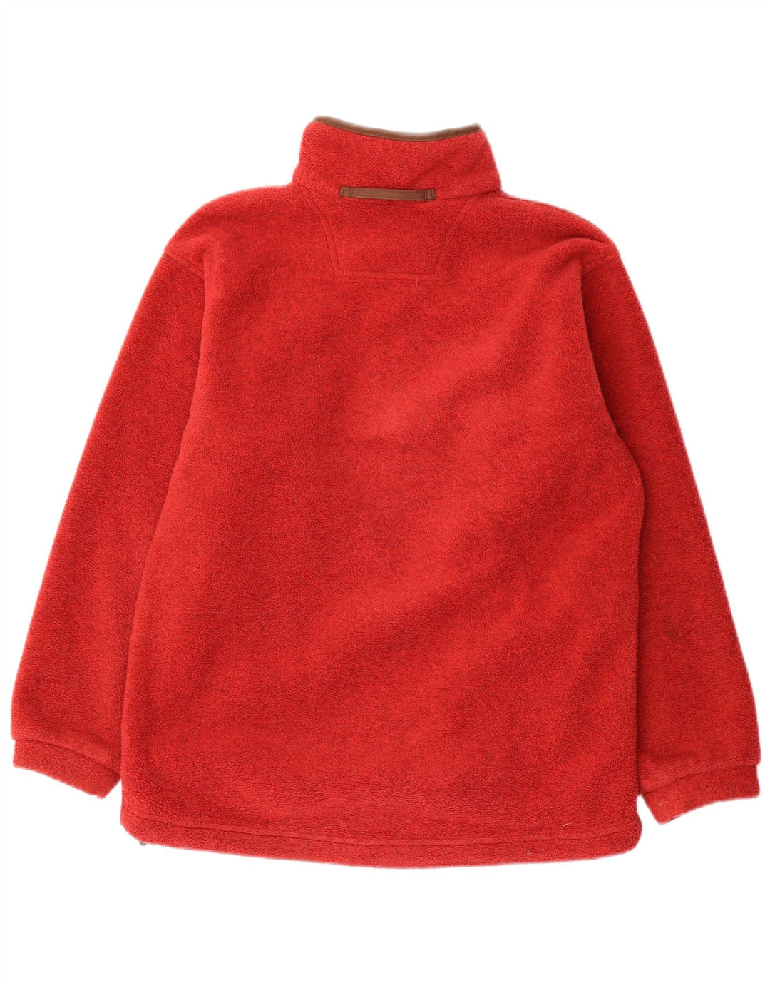 MUSTO Jersey de forro polar con cuello y cremallera para hombre pequeño poliéster rojo