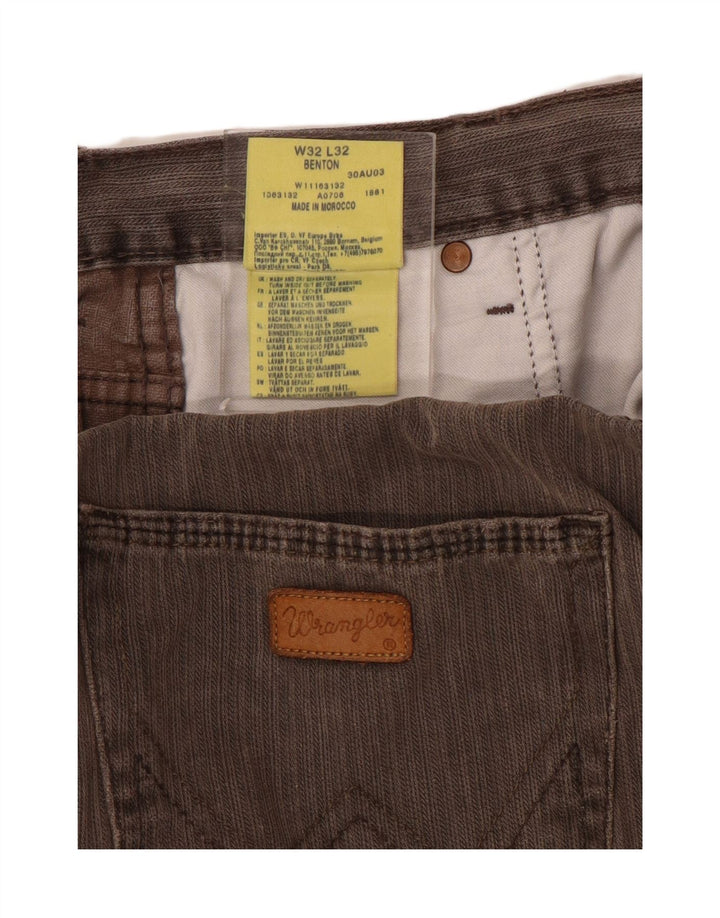 WRANGLER Pantalones casuales rectos Benton para hombre W32 L32 Algodón gris