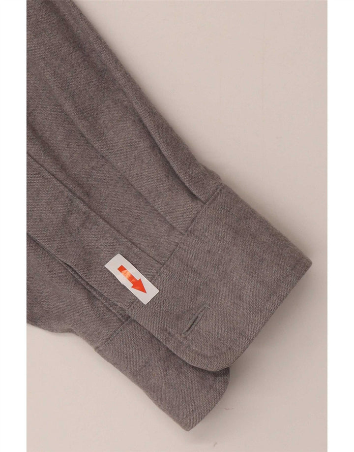 L.L.Bean Camisa de franela para hombre Algodón gris medio