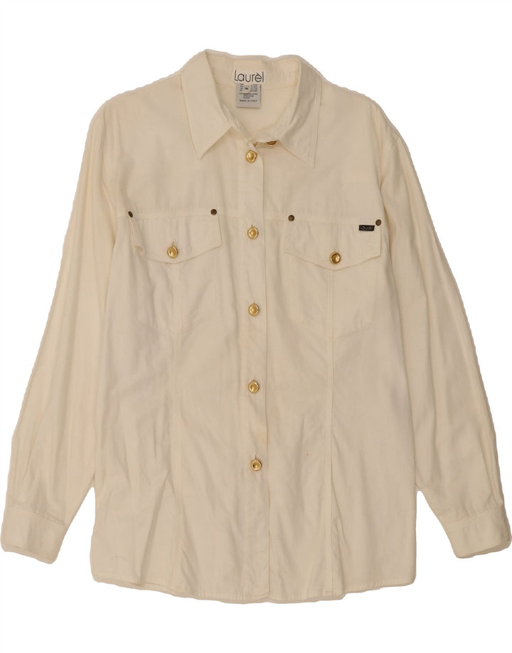 LAUREL Womens Shirt EU 38 Medium White Cotton Vintage Laurel and Second-Hand Laurel from Messina Hembry 
