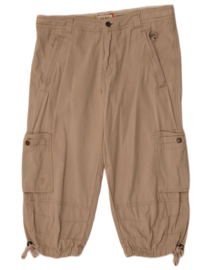 Bermudas tipo cargo para mujer de Fat Face UK 12 Medium W32 Algodón beige
