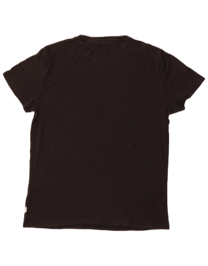 Superdry Camiseta para hombre Top grande de algodón negro