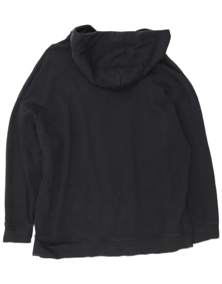 All Saints - Sudadera con capucha para hombre, talla grande, algodón negro