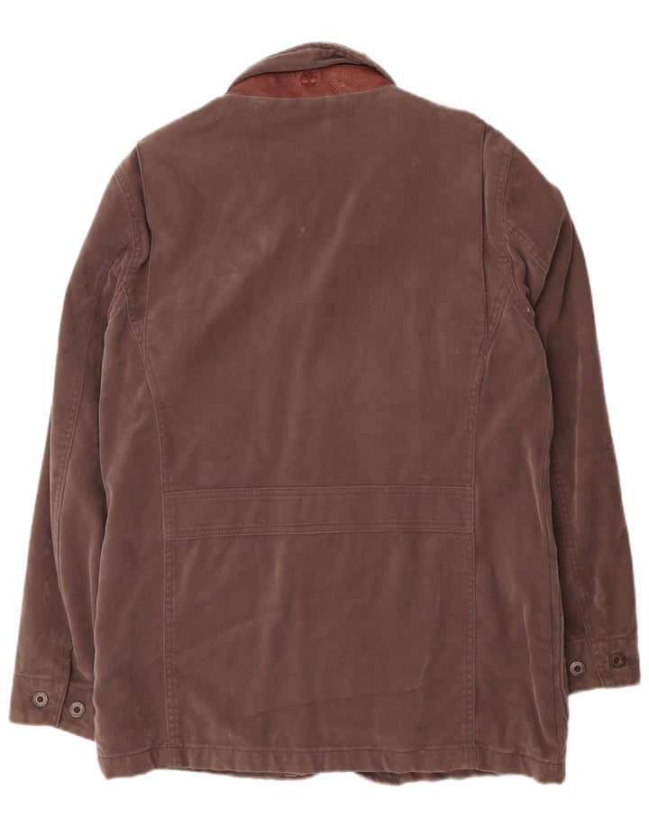 Timberland Chaqueta utilitaria para hombre UK 36 Small Brown Cotton