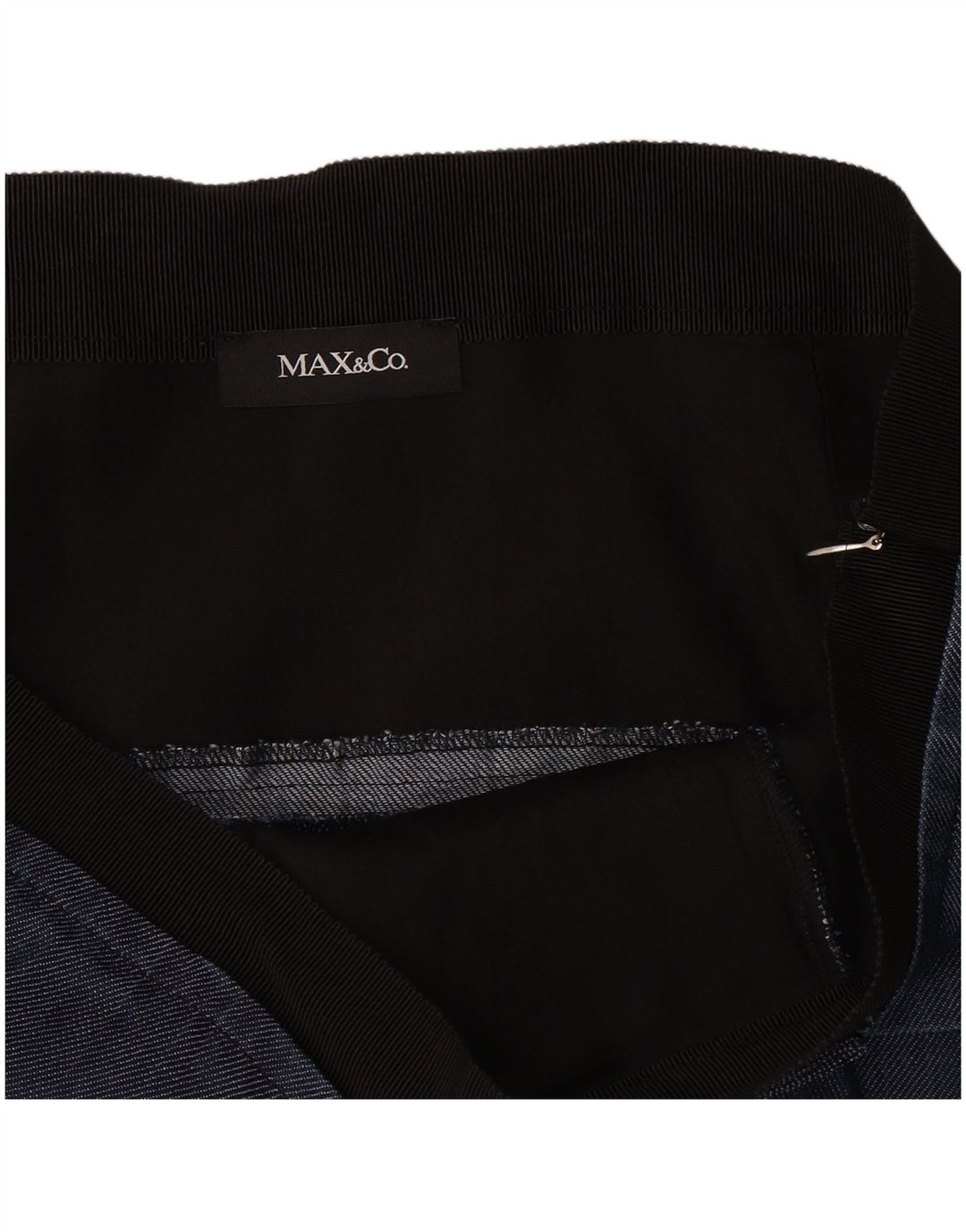 Max&Co. Falda Peplum Mujer Grande W32 Viscosa Azul Marino