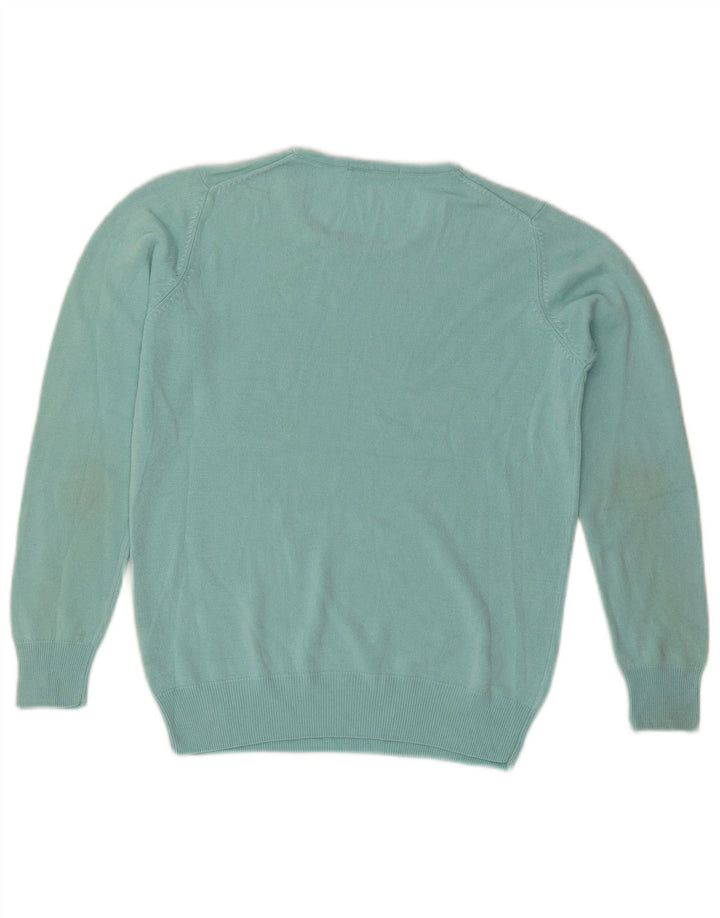 Marks & Spencer Jersey de Cuello Redondo para Mujer UK 10 Small Turquesa