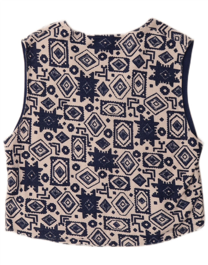 Trigema Chaleco para Mujer UK 44 Medio Azul Marino Algodón Geométrico