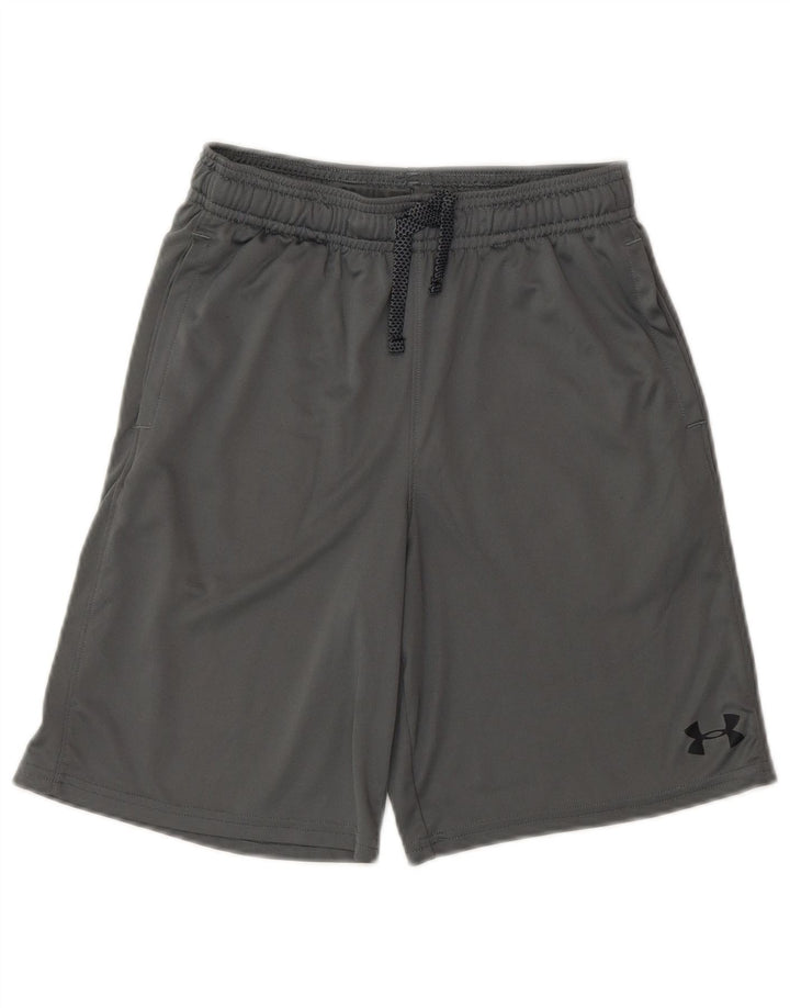 Under Armour Pantalones cortos deportivos Heat Gear para niños 9-10 años Gris medio