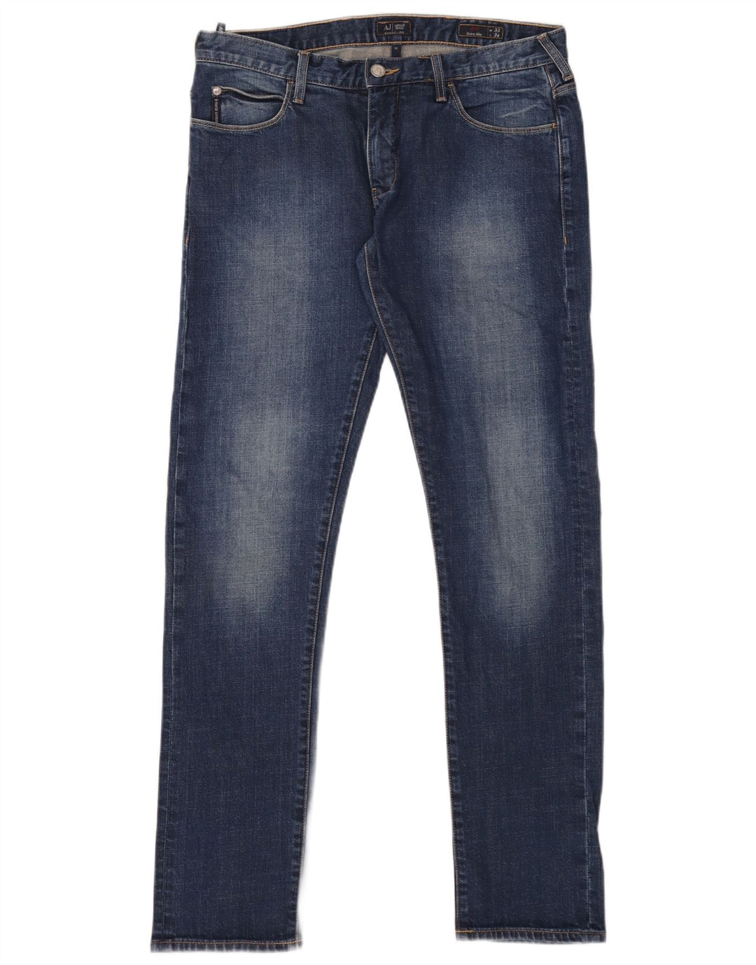Jeans Armani Mujer J10 Slim W33 L34 Algodón Azul