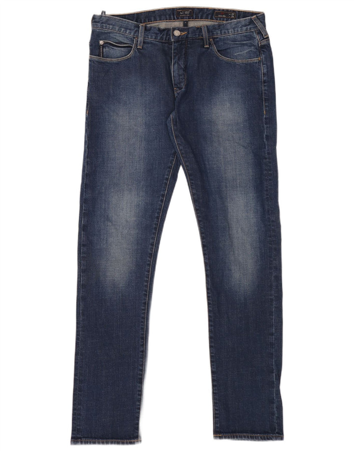 Jeans Armani Mujer J10 Slim W33 L34 Algodón Azul