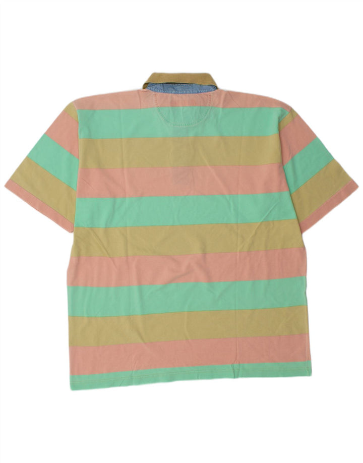 PETER HADLEY Polo para hombre XL Algodón a rayas multicolor