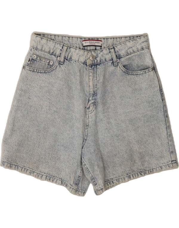 U.S. POLO ASSN. Womens Mom Relaxed Fit Denim Shorts UK 12 Medium W30  Blue