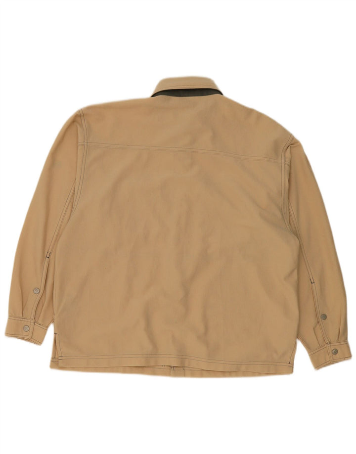 Diadora Camisa holgada para hombre ES 36 Small Beige Poliéster