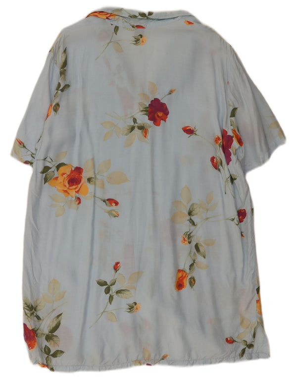 Colmar Vestido camisero de manga corta para mujer UK 40 XL Azul Floral