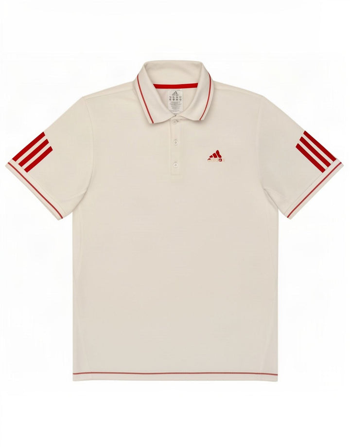 Polo Adidas Hombre Mediano Blanco Poliéster