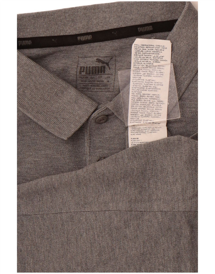 Polo PUMA para hombre de algodón gris medio