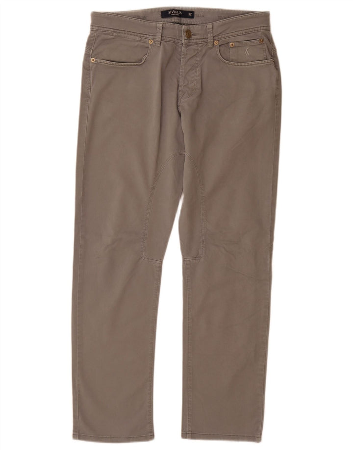 SIVIGLIA Vaqueros Rectos Mujer W32 L30 Gris Algodón
