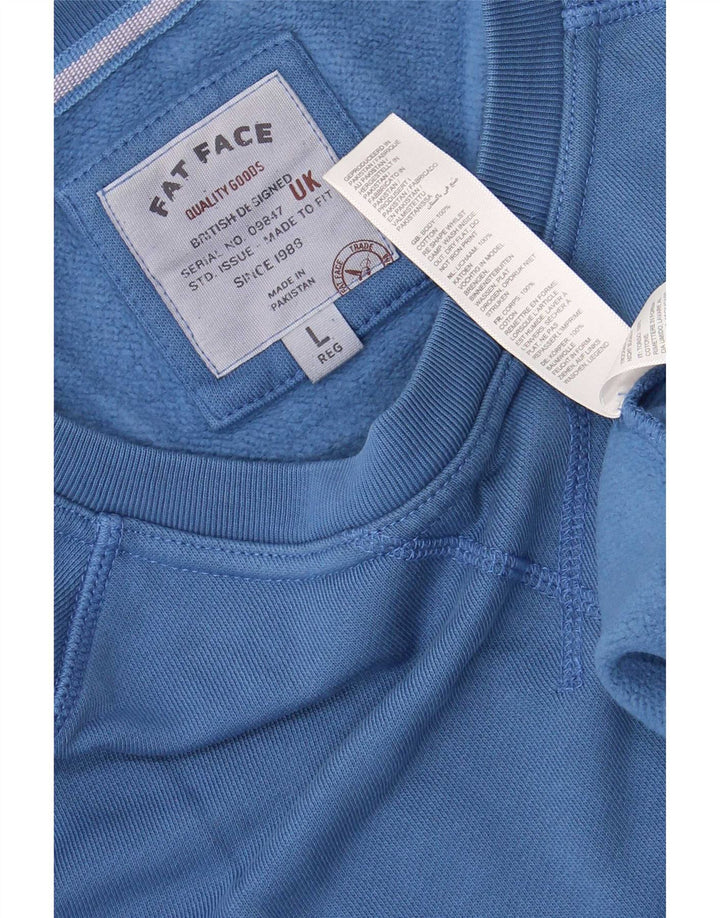 Camiseta de corte regular para hombre de Fat Face, manga larga, algodón azul grande