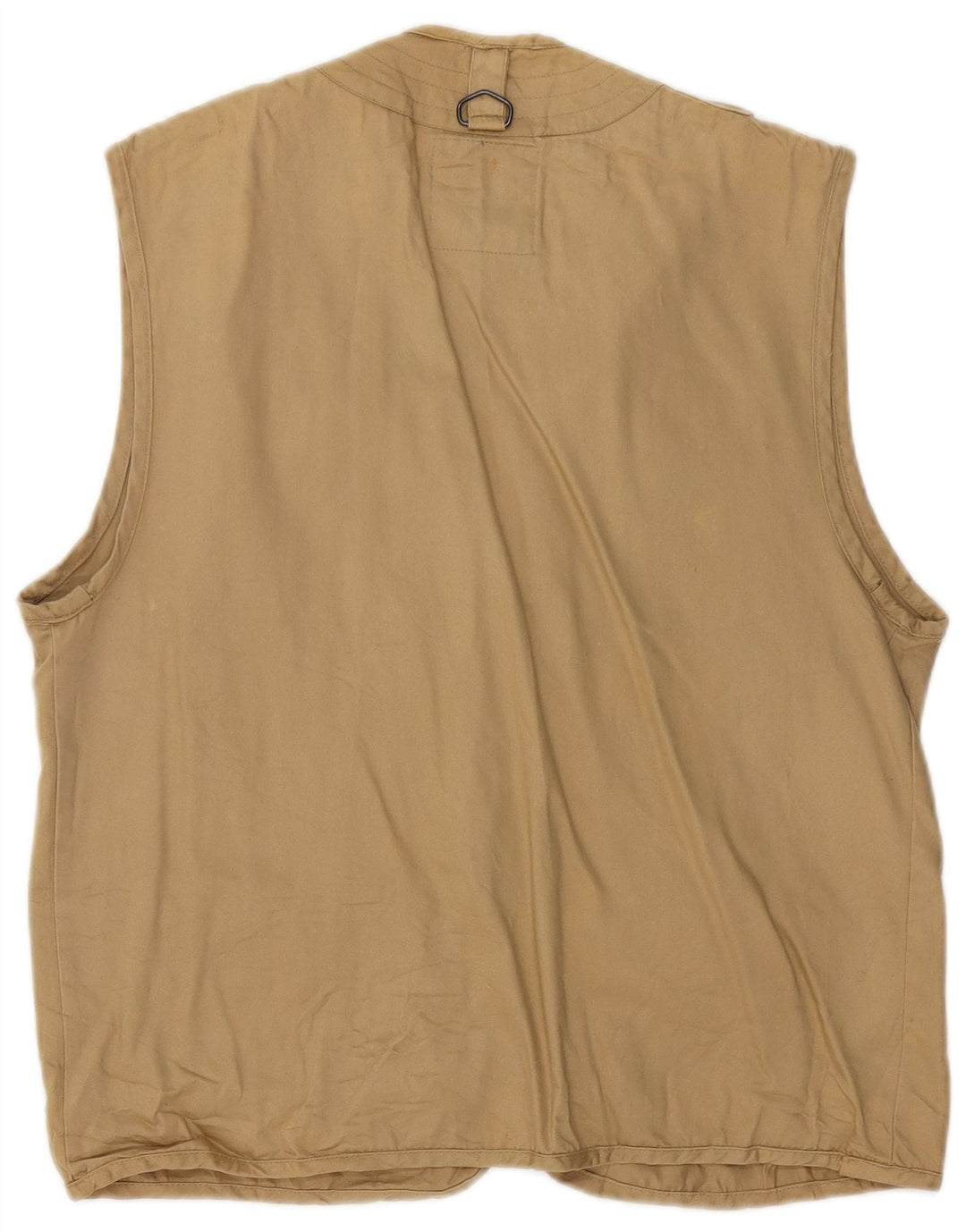 Vintage hombres utilidad Gilet Reino Unido 38 algodón beige medio
