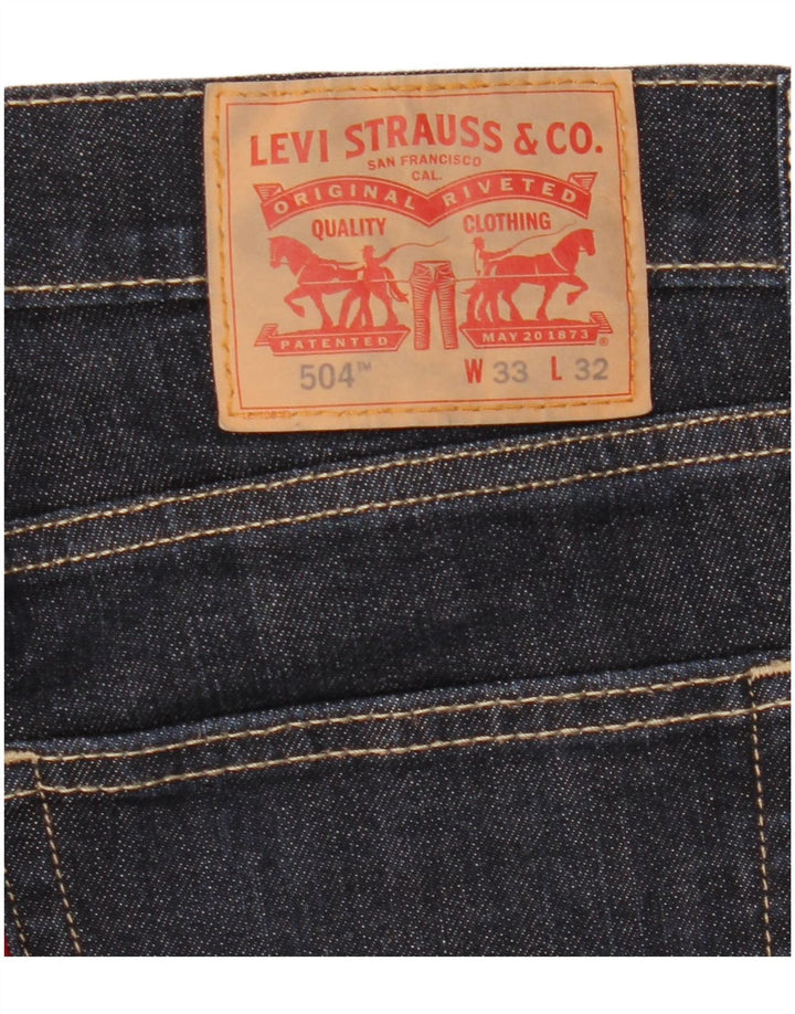 Vaqueros Levi's Mujer 504 Rectos W33 L32 Azul Marino