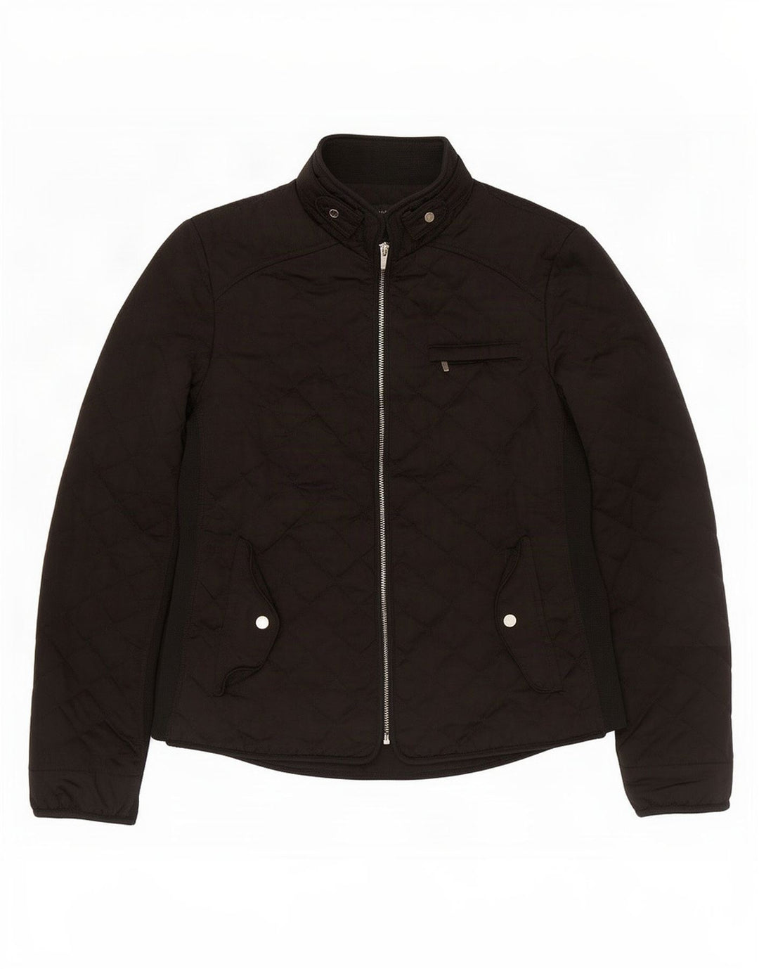 Zara Mujer Chaqueta Acolchada UK 40 Mediano Poliéster Negro