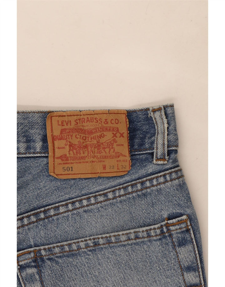 Levi's Mujer 501 Shorts Vaqueros W28 Azul Medio