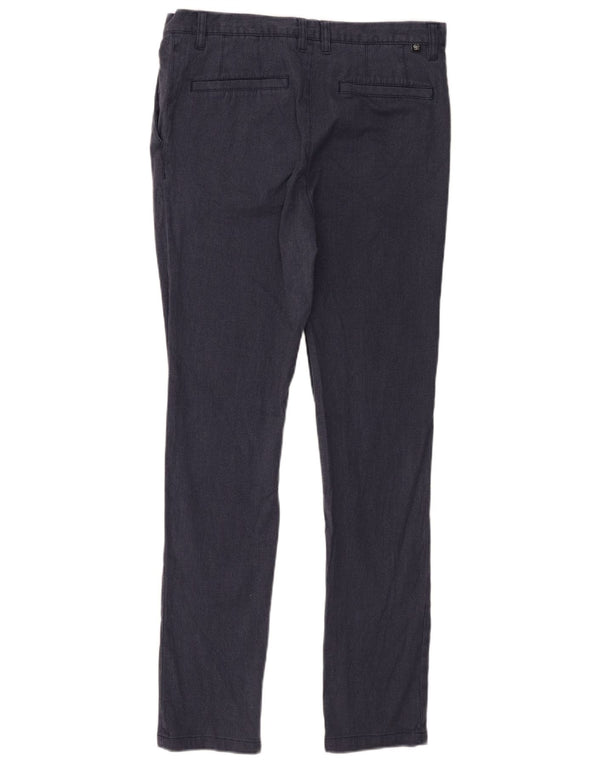 Pantalones chinos ajustados para hombre de Ted Baker W30 L31 Poliéster azul marino