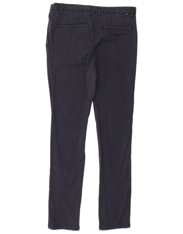 Pantalones chinos ajustados para hombre de Ted Baker W30 L31 Poliéster azul marino