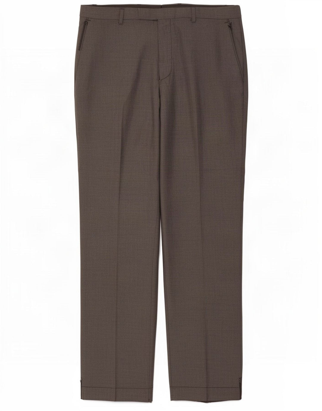 Marks & Spencer Pantalones informales de corte entallado para hombre W34 L33 Poliéster gris