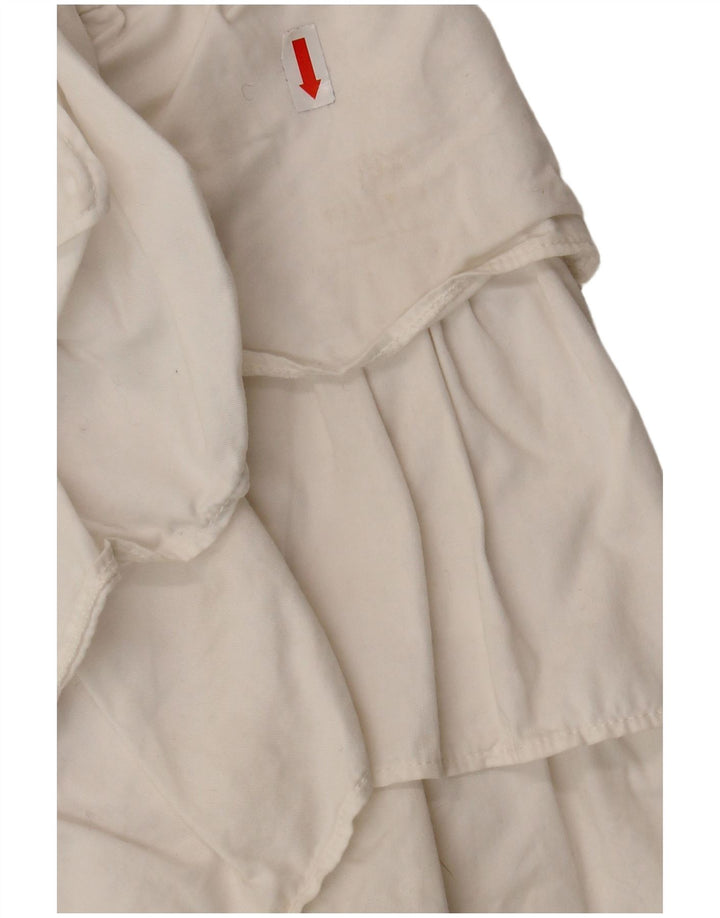 Zara Mujer Falda Escalonada XS W24 Blanco