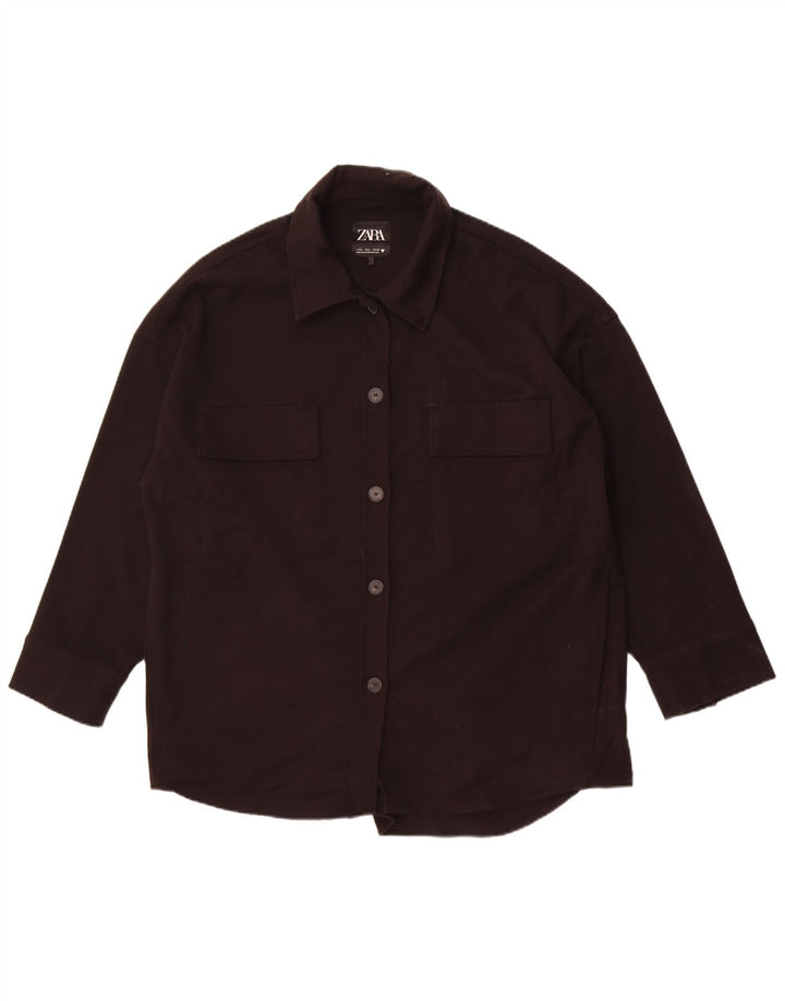 Zara Mujer Chaqueta Bomber Extragrande UK 46 Grande Poliéster Negro