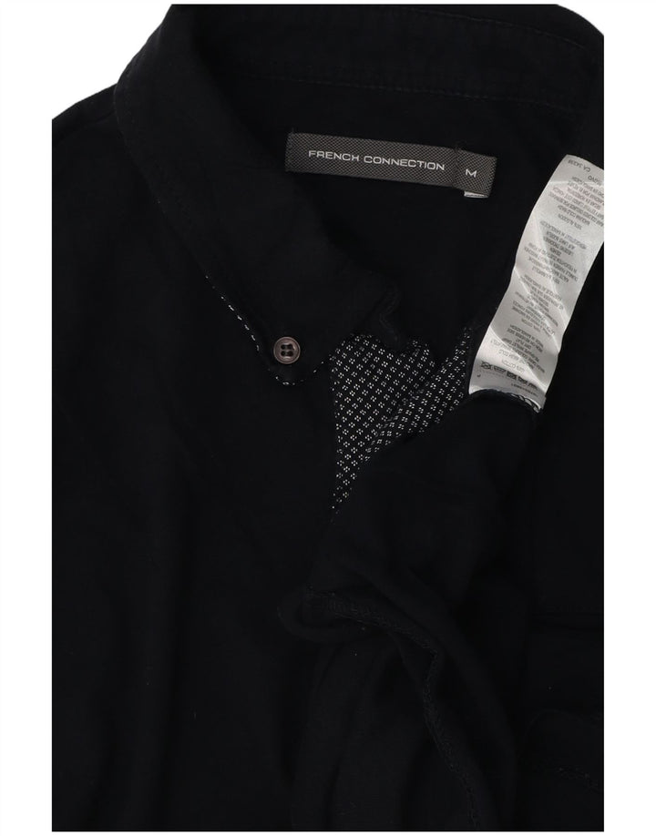 French Connection Polo para hombre de algodón azul marino mediano