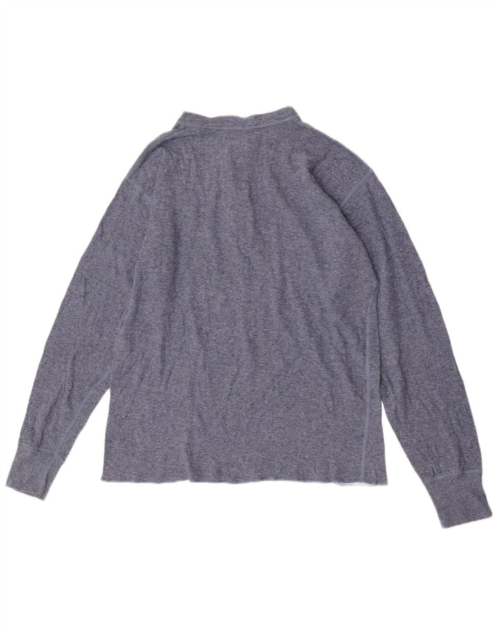 L.L.Bean Camiseta para hombre de manga larga de algodón azul grande