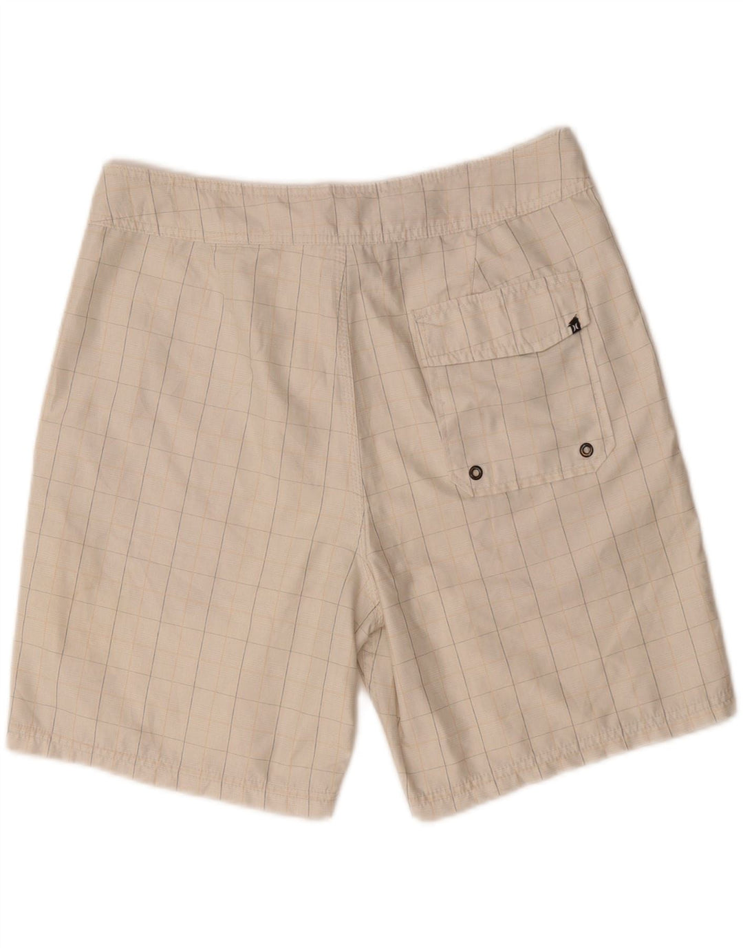 HURLEY Mens Swimming Shorts Medium  White Check Polyester Vintage Hurley and Second-Hand Hurley from Messina Hembry 