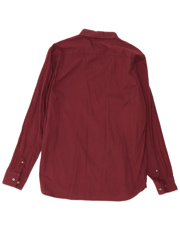 Camisa para hombre de French Connection, talla grande, color burdeos