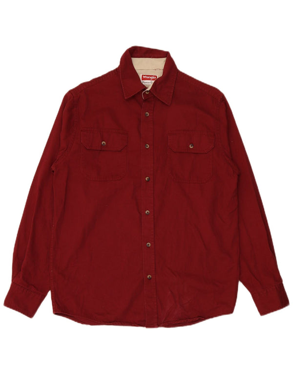 WRANGLER Camisa Hombre Small Borgoña Algodón