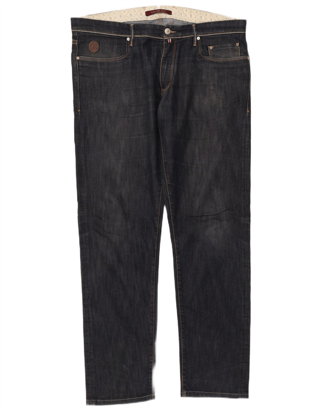 TRUSSARDI Vaqueros rectos para mujer IT 56 3XL W40 L34 Azul marino