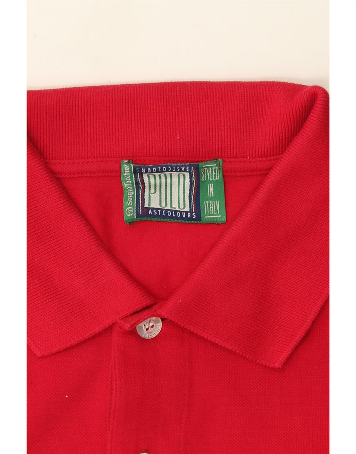 Sergio Tacchini Polo para hombre grande rojo