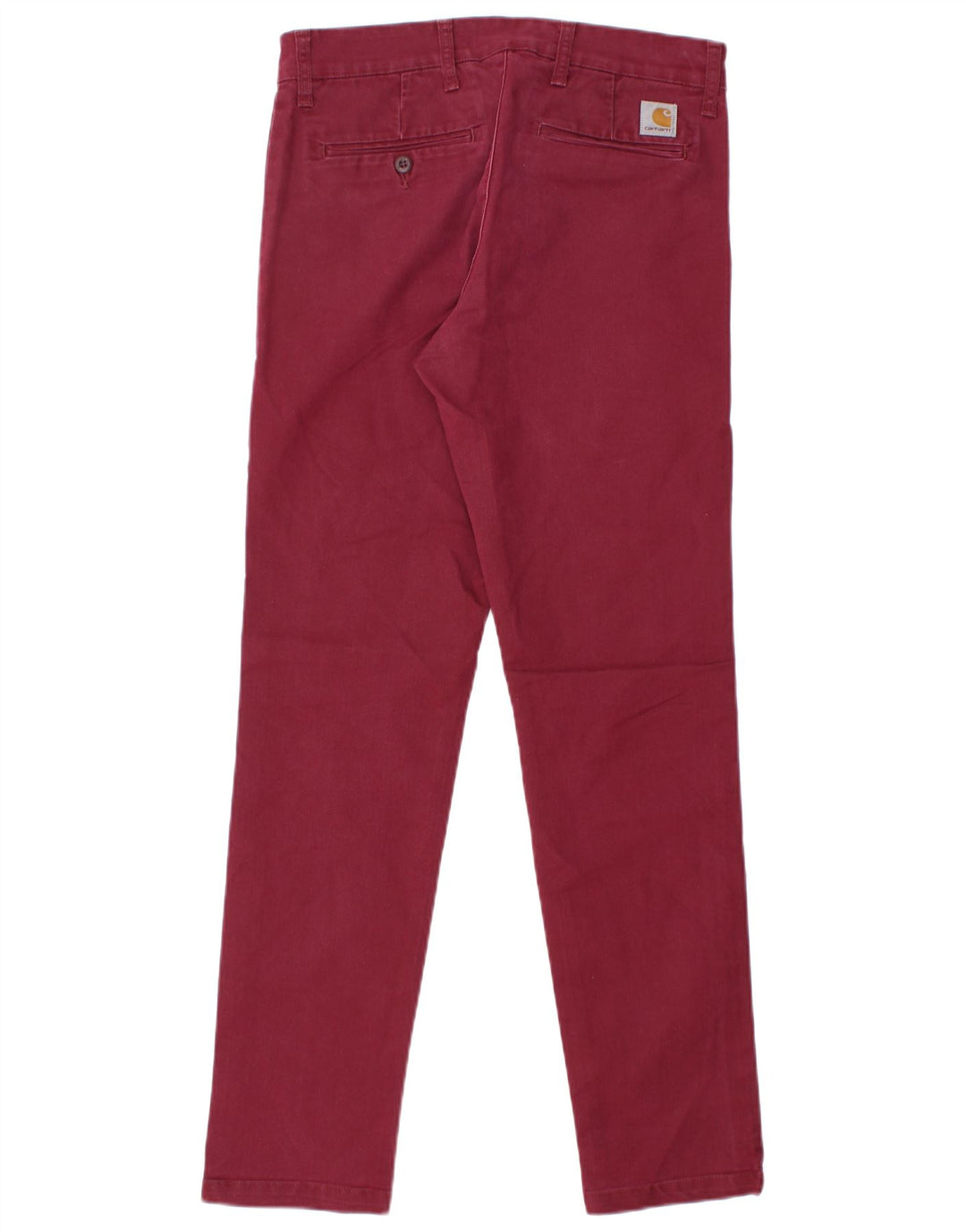 CARHARTT Pantalones chinos ajustados para mujer W31 L30 Algodón burdeos