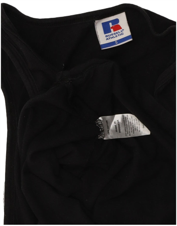 RUSSELL ATHLETIC Camiseta sin mangas gráfica para hombre pequeña de algodón negro