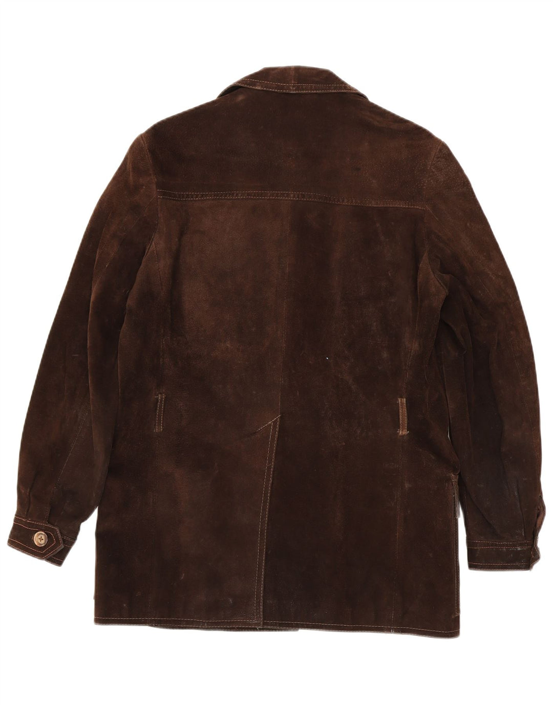 Vintage hombres ante chaqueta Reino Unido 38 marrón medio