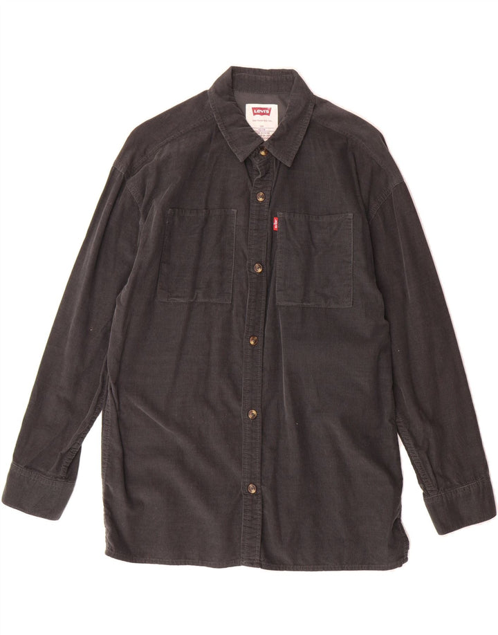 LEVI'S Boys Corduroy Shirt 11-12 Years Grey Cotton Vintage Levi's and Second-Hand Levi's from Messina Hembry 