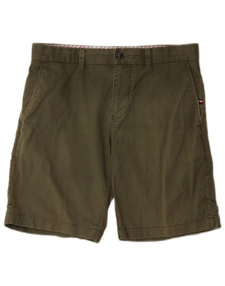 Tommy Hilfiger Pantalones cortos chinos para hombre W30 Medium Khaki Cotton