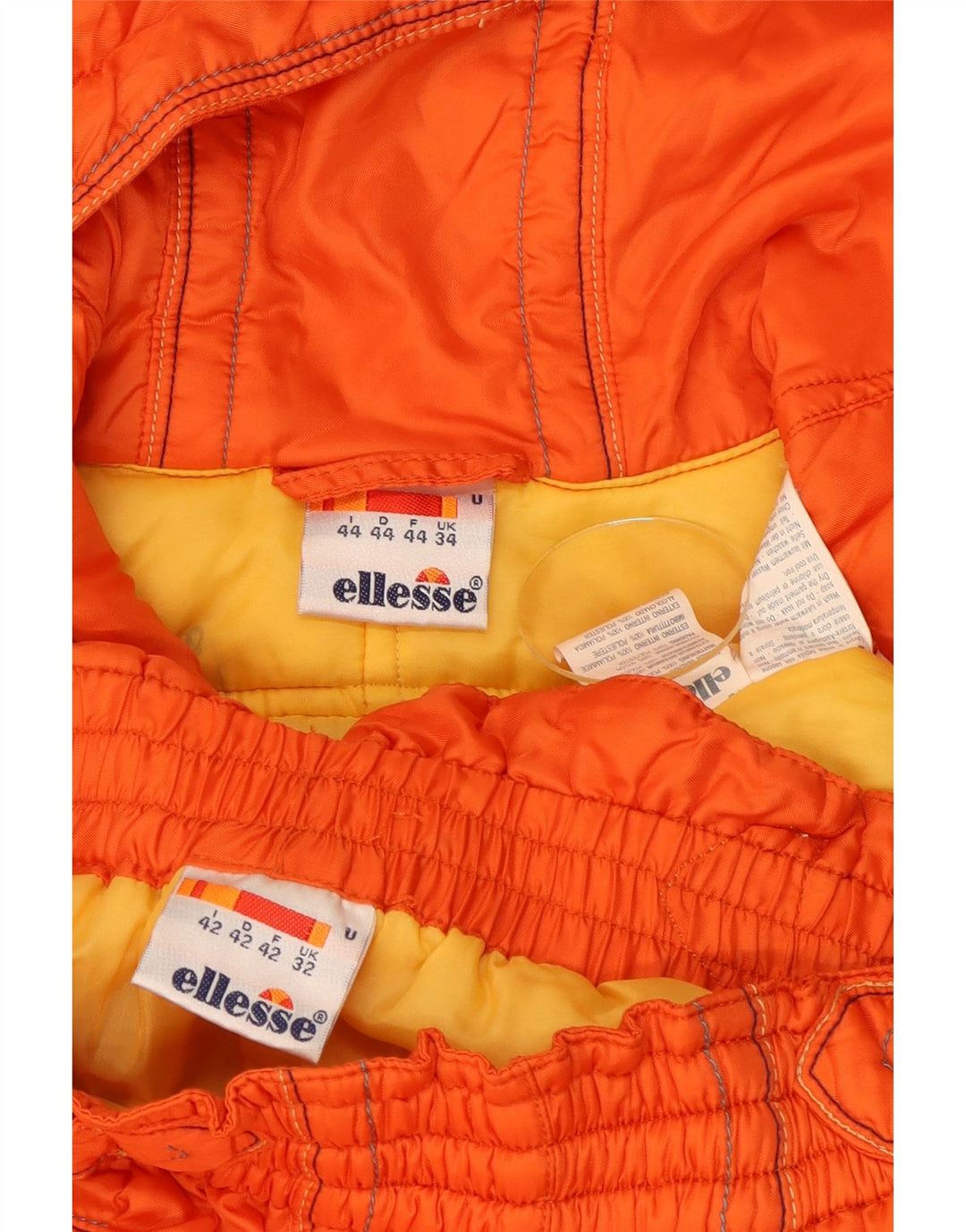Ellesse Chándal completo con capucha para hombre UK 34 XS Naranja Invierno