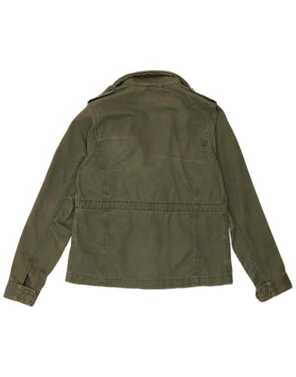 Superdry Chaqueta militar para mujer Reino Unido 44 Grande Algodón verde
