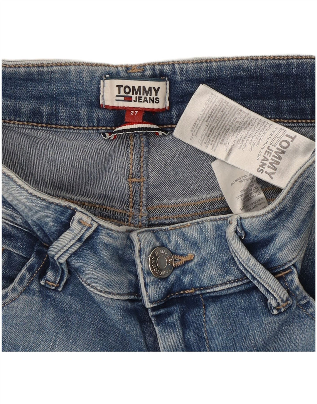 Shorts De Mezclilla Tommy Hilfiger Mujer W27 Small Azul Algodón