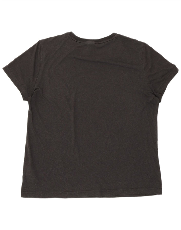 ADIDAS Camiseta Gráfica Mujer Top UK 20/22 XL Negro Algodón