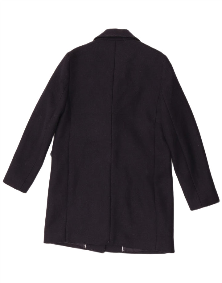 Abrigo Mujer Massimo Dutti EU 40 Medio Lana Azul Marino
