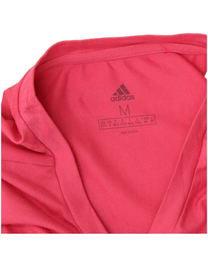 Adidas Camiseta gráfica para mujer Top UK 12/14 Poliéster rosa medio