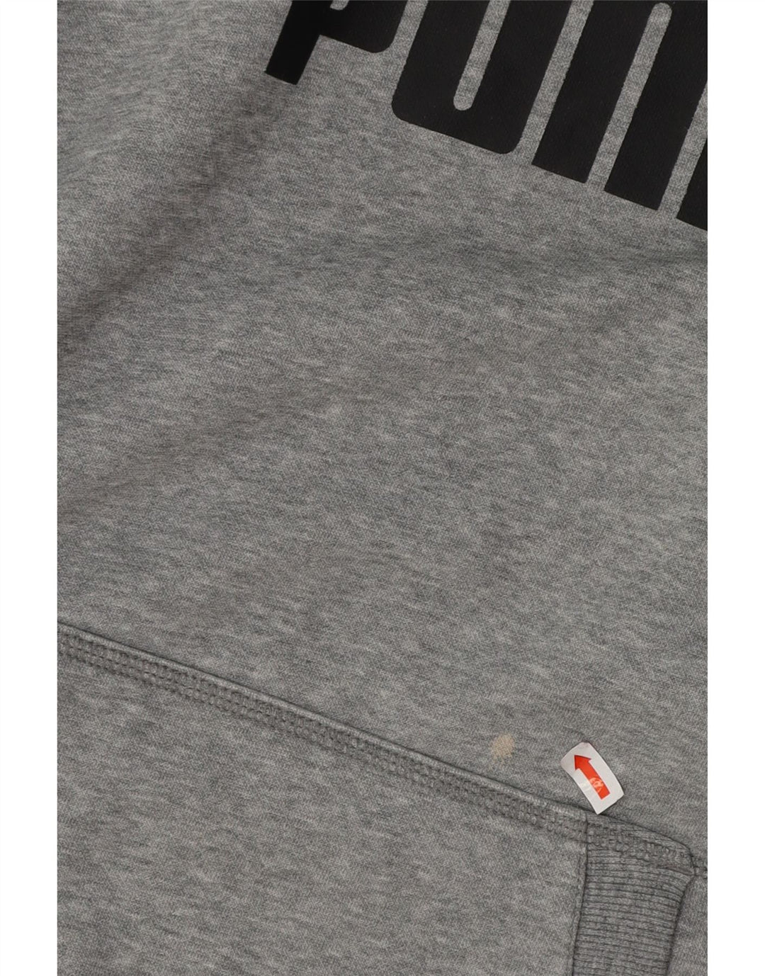 PUMA Jersey con capucha gráfica para hombre de algodón gris medio